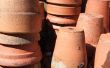 Hoe te knippen Terracotta potten doormidden