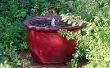 Hoe maak je een buiten fontein uit een Pot