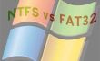 De aandrijving van de flits van FAT32 versus NTFS