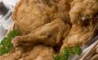 Hoe kan je koken een kip die is opgesteld in meel zonder olie?