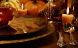 Instellen van een tabel voor Thanksgiving diner