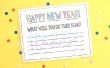 Afdrukbare New Year's resolutie Placemats voor kinderen