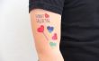 Afdrukbare Valentijnsdag tijdelijke tatoeages
