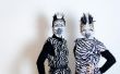 Zelfgemaakte Zebra kostuums