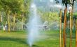 Het waterverbruik van gazon Sprinklers