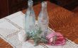 Hoe maak je lege glazen fles kerstversiering
