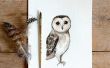 DIY Owl aquarel