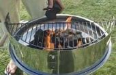 Het gebruik van houtskool barbecue Matchlight houtskool