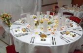Goedkope ideeën voor bruiloft receptie tabellen