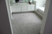 Hoe te leggen een tapijt van badkamer - geen lijm