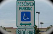 Juiste manier weer te geven van de Handicap Parking Placard