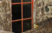 Correcte installatie van kelder venster goed ter vervanging van het Cement blok