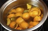 Hoe kook oranje schillen in Water