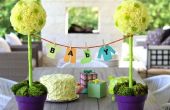 Aankleden van uw babydouche met een prachtige Topiary middelpunt