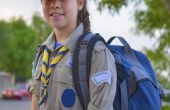 Trail Making tekenen tijdens het wandelen met Girl Scouts