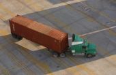 How to Turn een rechterbovenhoek in een trekker oplegger Semi vrachtwagen