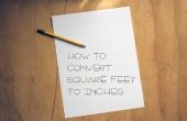 How to Convert vierkante voet naar Inches