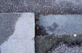 Fuzzy witte schimmel groeit in beton
