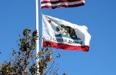 Californië vlag Etiquette
