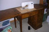 Hoe zet ik een oude naaien kast of tafel om een nieuwe naaimachine