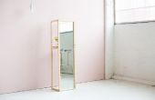 DIY vloer spiegel met ingebouwde plank