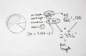 Hoe Bereken de booglengte, centrale hoek en omtrek van een cirkel