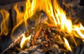 Wat voor soort warmteoverdracht gebruikt een houtgestookte brand?