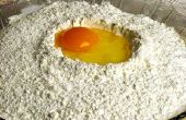 Het gebruik van gepoederde eieren voor het bakken