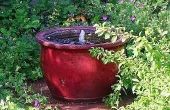 Hoe maak je een buiten fontein uit een Pot