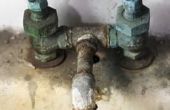 Corrosie op de kranen en de leidingen
