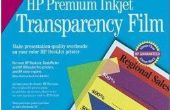 Het afdrukken van transparanten op HP Printers