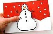 Hoe maak je een sneeuwpop inlegkaart