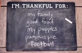 Instellen van een Toon van dankbaarheid op Thanksgiving met charmante schoolbord Placemats