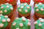 How to Make Mario Mushroom Cupcakes