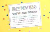 Afdrukbare New Year's resolutie Placemats voor kinderen