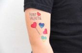 Afdrukbare Valentijnsdag tijdelijke tatoeages