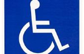 Welke merktekens moeten op de grond voor gehandicapten parkeren?