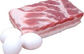 Hoe langzaam gebraden een gekruid varkensvlees Belly
