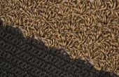 Het oplossen van een zelfgemaakte haak Rag tapijt dat omhoog krullen