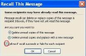Hoe het intrekken van een E-mail in Outlook 2007
