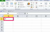 Hoe kan ik een teek Mark invoegen in Excel