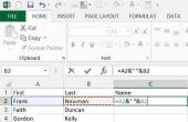 Hoe te voegen een achternaam en voornaam in Excel