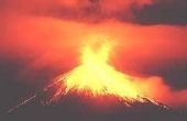 Tekenen van een vulkaan uitbarsting