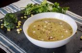 Groene Curry-geïnspireerde Broccoli & kip soep recept