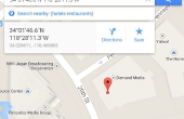 Het invoeren van de GPS-coördinaten in Google Maps