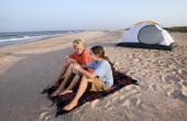 Port Aransas, Texas, kamperen op het strand