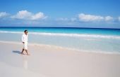 Roze zand stranden in de Bahama 's