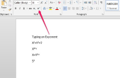 Hoe exponenten typt in een Word-Document