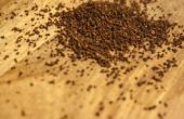 Hoe giet koffie gronden in een keukengootsteen van de
